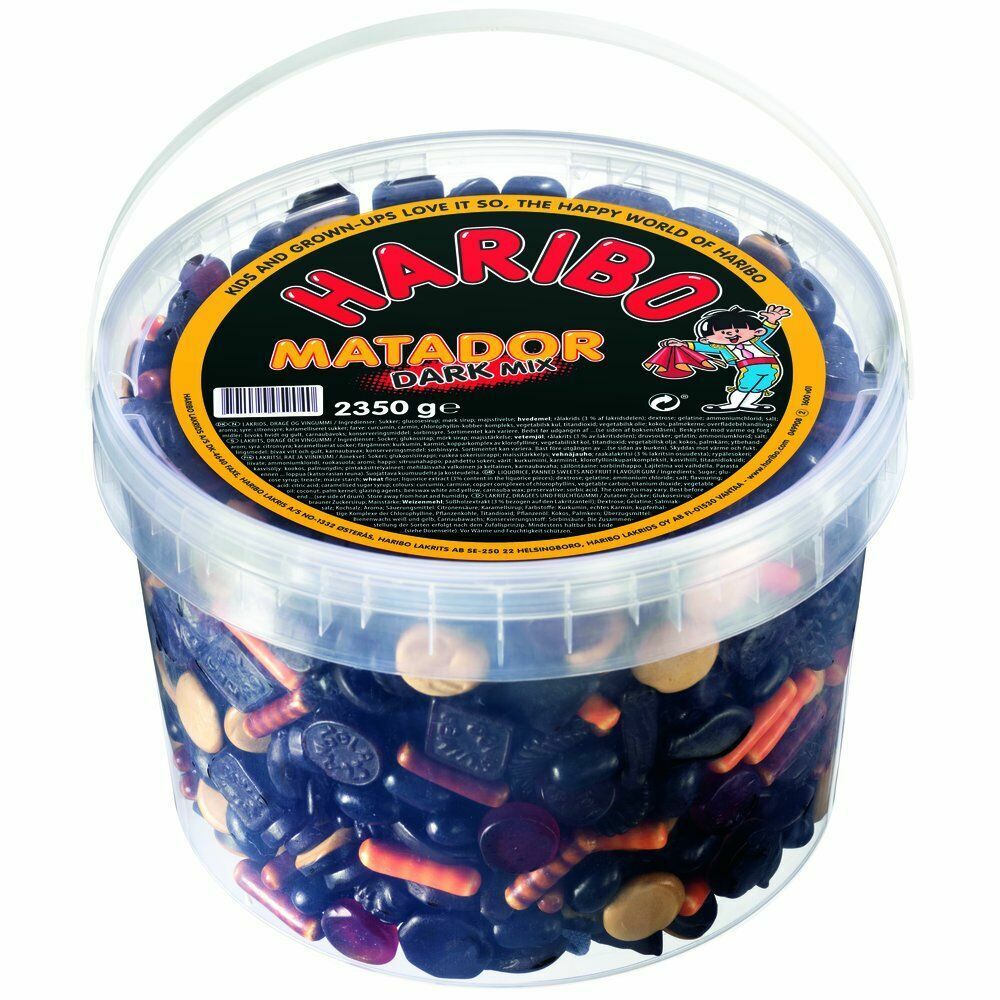 Haribo Matador Dark Mix 2,35 kg | udvalg af Haribo