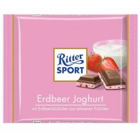 Ritter Sport Yoghurt m. Jordbær 100 g