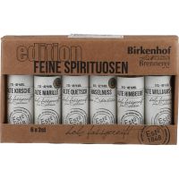BIRKENHOF destilleri smagning-Set Edition Fin spiritus 6x 0,02l foldeboks 32-40% vol.