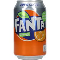 Fanta Zero Orange 24 x 330ml (Bedst før 31.10.2023)