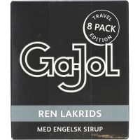 Ga-Jol Sort Ren Lakrids 8 pakker, 198 g