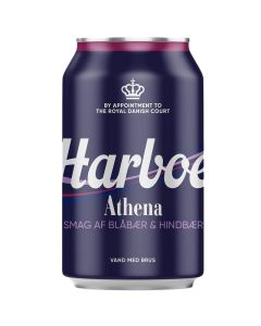 Harboe Athena Blåbær/Hindbær 24x330ml (Bedst før: 30.09.2024)